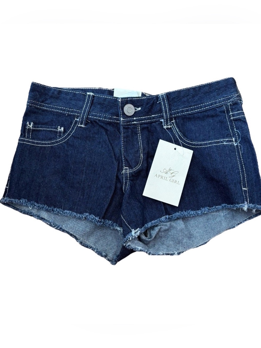 April Girl Dark Blue Denim Jean Shorts
